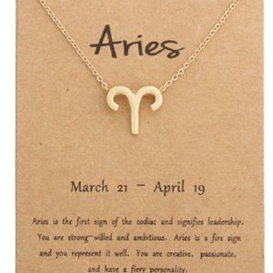 Aries Zodiac Sign Horoscope Pendant